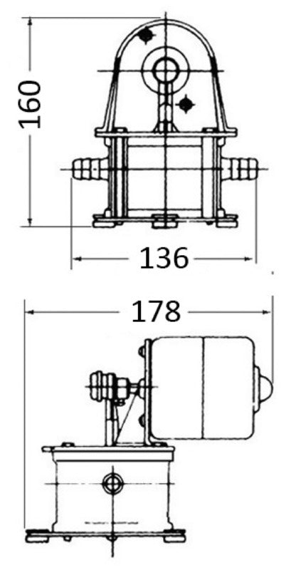 Geiser diaphragm self-priming bilge pump 24 V - foto originale Osculati Srl