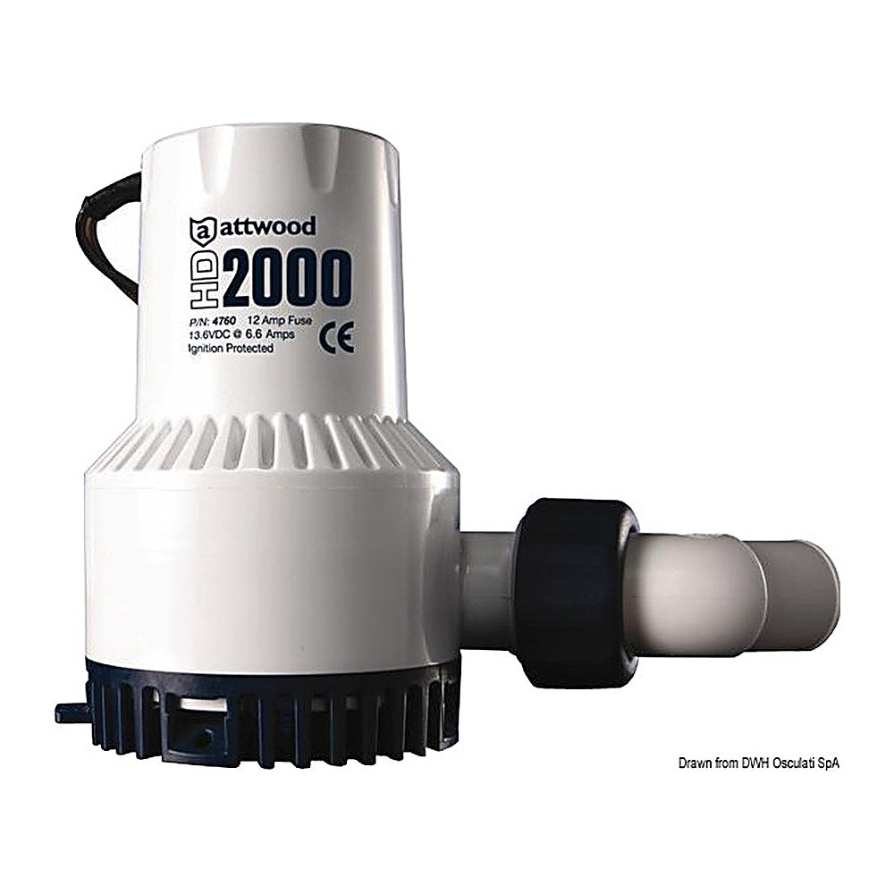 Attwood Heavy Duty bilge pump 24 V 3.5 A - foto originale Osculati Srl