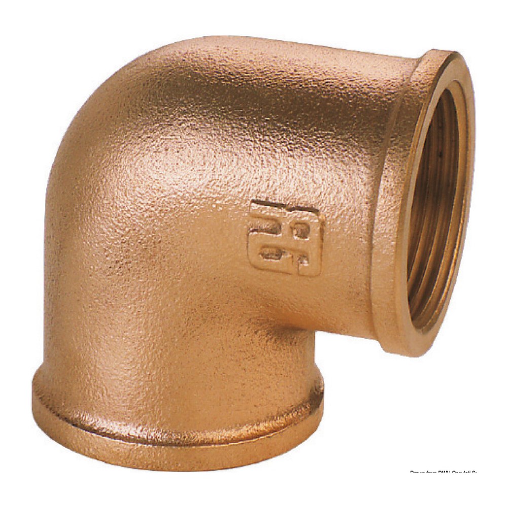 GUIDI bronze F-F 90° elbow 1"1/4 - foto originale Osculati Srl