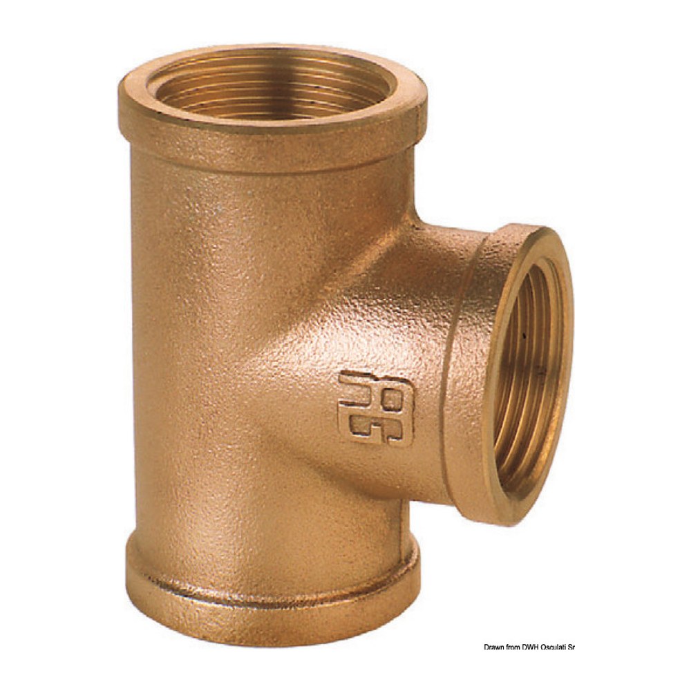 GUIDI bronze F-F-F T-fitting 2"1/2 - foto originale Osculati Srl