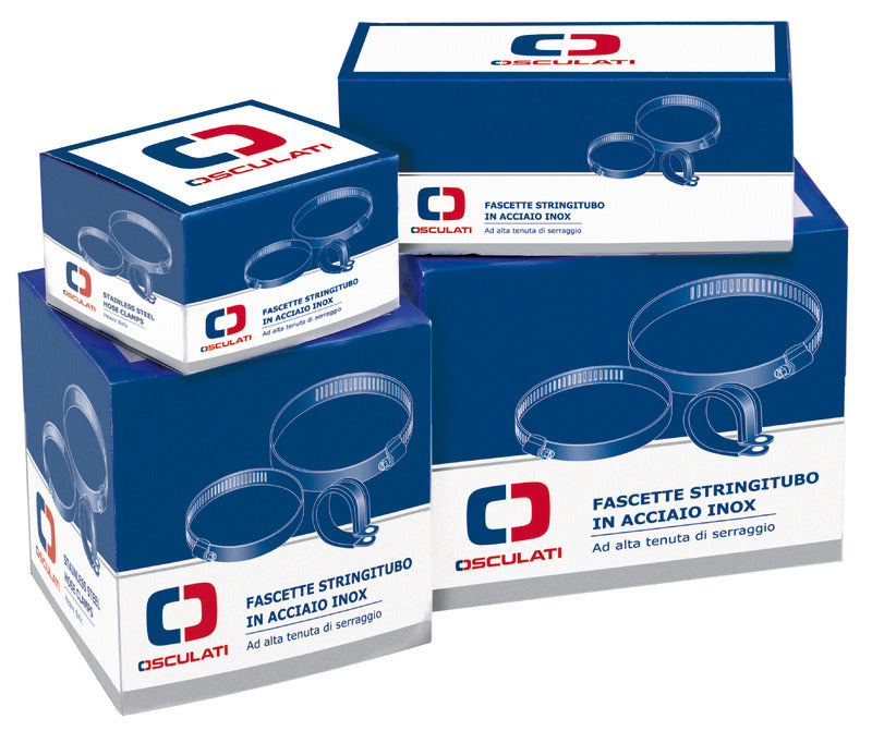 Rubber-coated SS hose clamp 30 mm (pack of 10) - foto originale Osculati Srl
