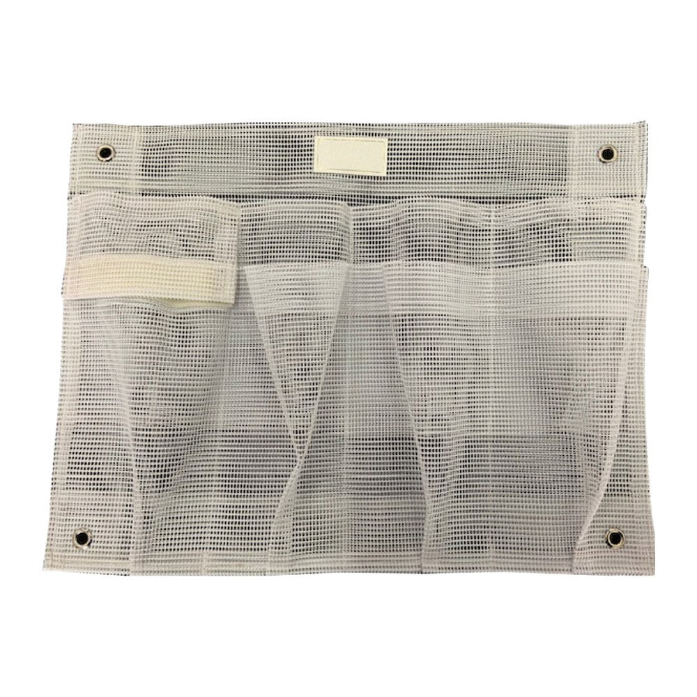 Storage pocket white sail fabric 390 x 300 mm with compartments - foto originale Osculati Srl