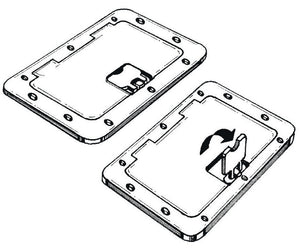 Grey inspection hatch removable lid 350 x 600mm - foto originale Osculati Srl