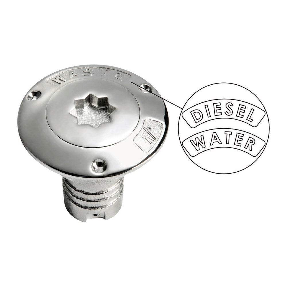Waste deck filler AISI 316 38 mm - foto originale Osculati Srl
