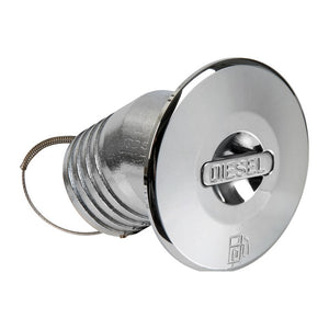 Chromed brass DIESEL 30° angled deck plug 50 mm - foto originale Osculati Srl