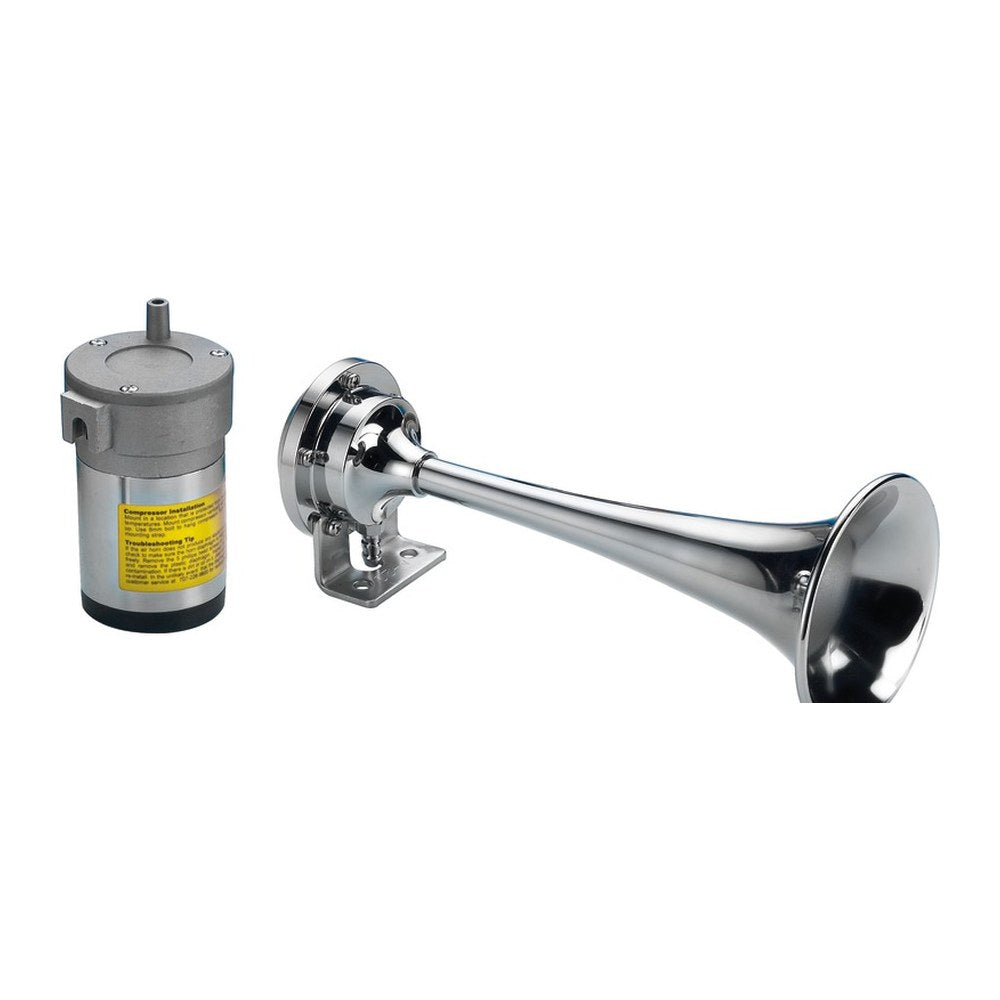 Chromed trumpet w/1 horn 12 V - foto originale Osculati Srl