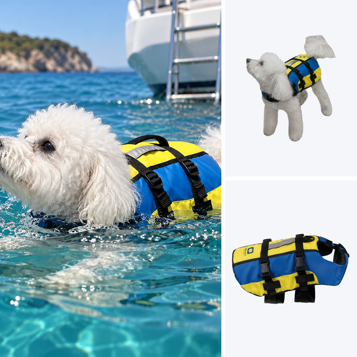 Pet Vest lifejacket up to 3-6 kg - in use