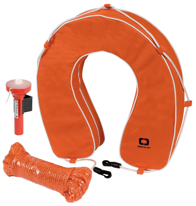 Horseshoe lifebuoy w/ grey cover - foto originale Osculati Srl