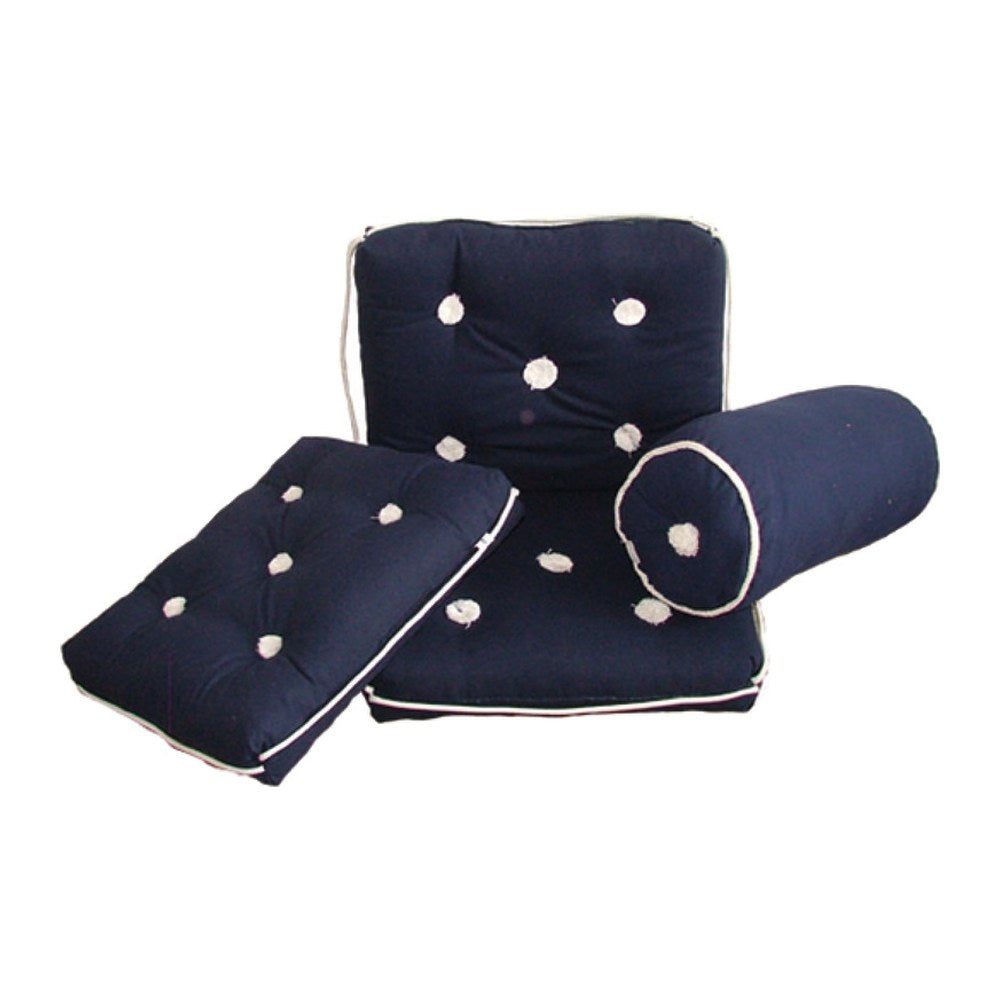 Cotton cushion w/backrest blue 430 x 750 mm - foto originale Osculati Srl