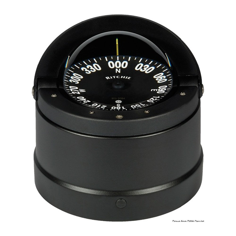 RITCHIE Wheelmark external compass 4"1/2 black/bla - foto originale Osculati Srl