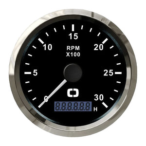 Revolution counter 0-3000 RPM black/glossy - foto originale Osculati Srl