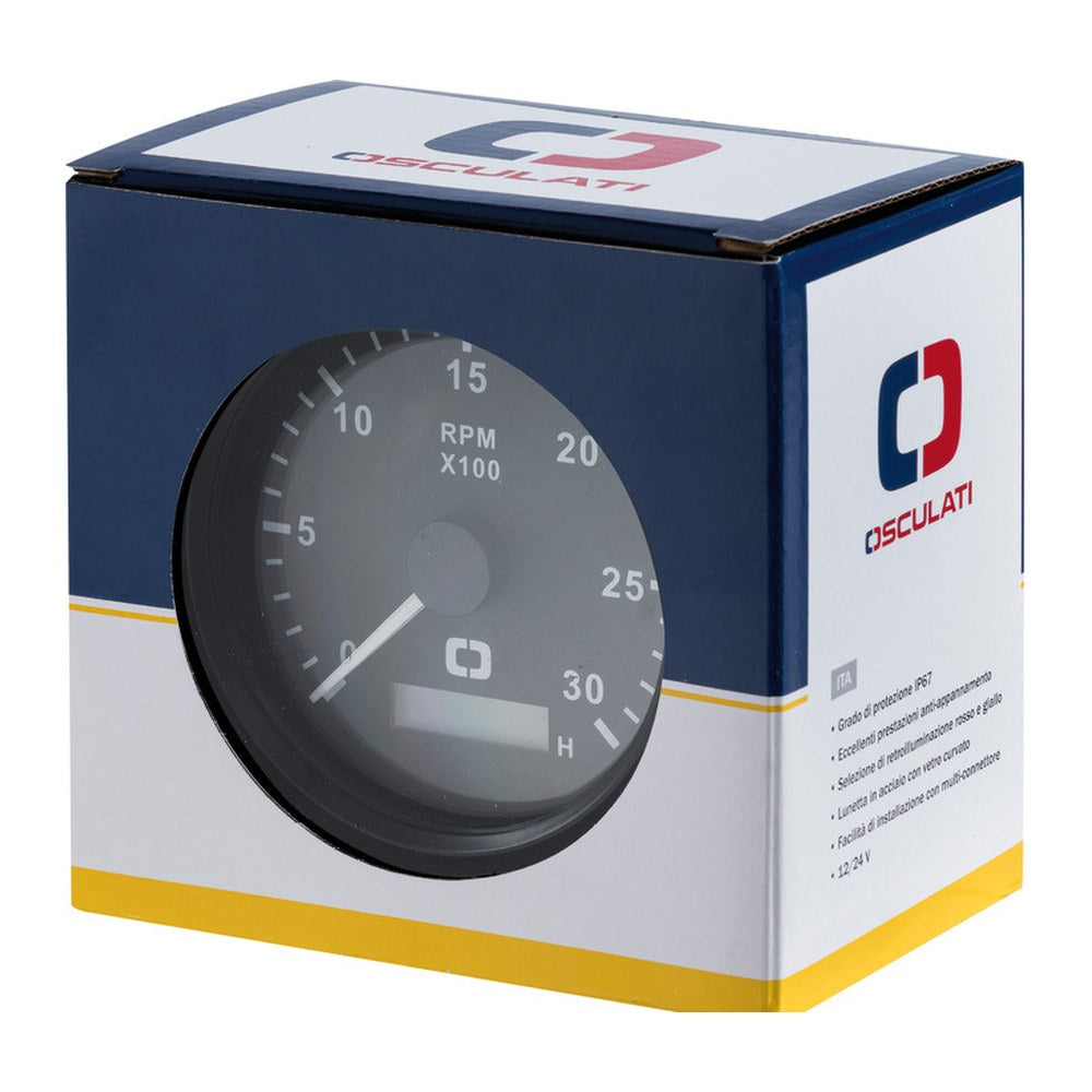 Pitot speedometer 0-35 MPH white/glossy - foto originale Osculati Srl