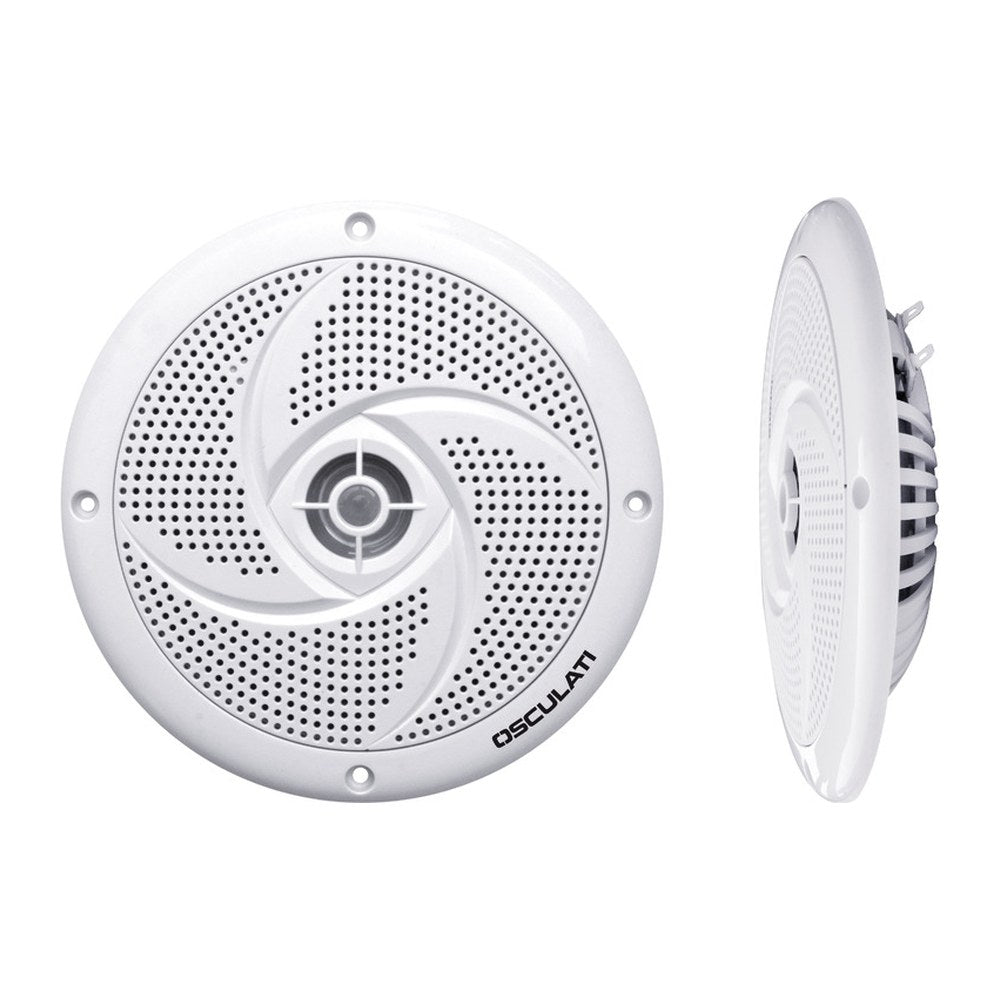 Pairs of dual cone ultra slim speakers 6.5" - white - foto originale Osculati Srl