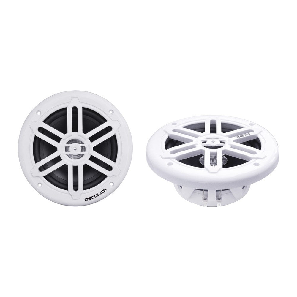 Pairs of dual cone speakers 5.25" - 2x80W - white - foto originale Osculati Srl
