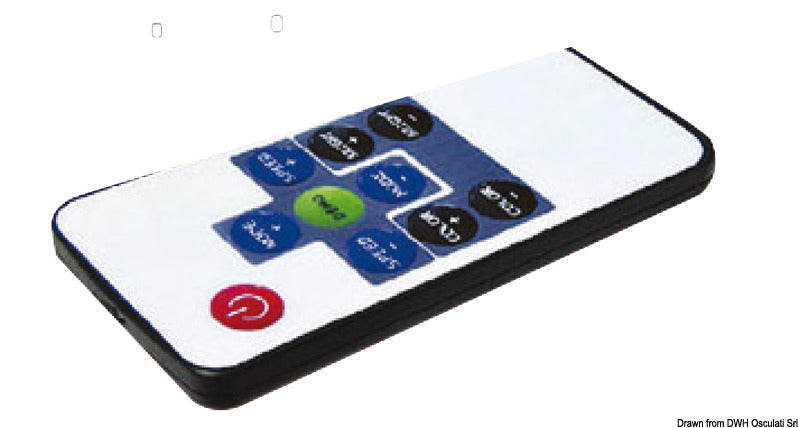 Pairs of 2-way speakers w/RGB programm.LEDs 6.5 white - foto originale Osculati Srl