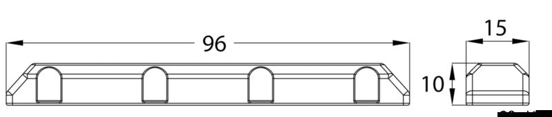 MEDIUM FENDER for marina and pile white 96cm - foto originale Osculati Srl