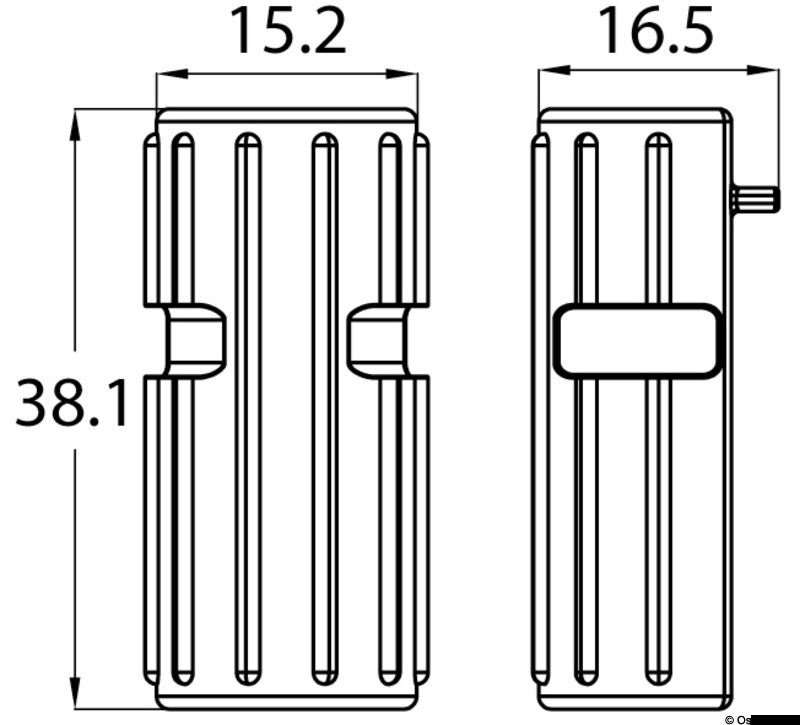 PVC vertical fender for marina and pile blue 39cm - foto originale Osculati Srl