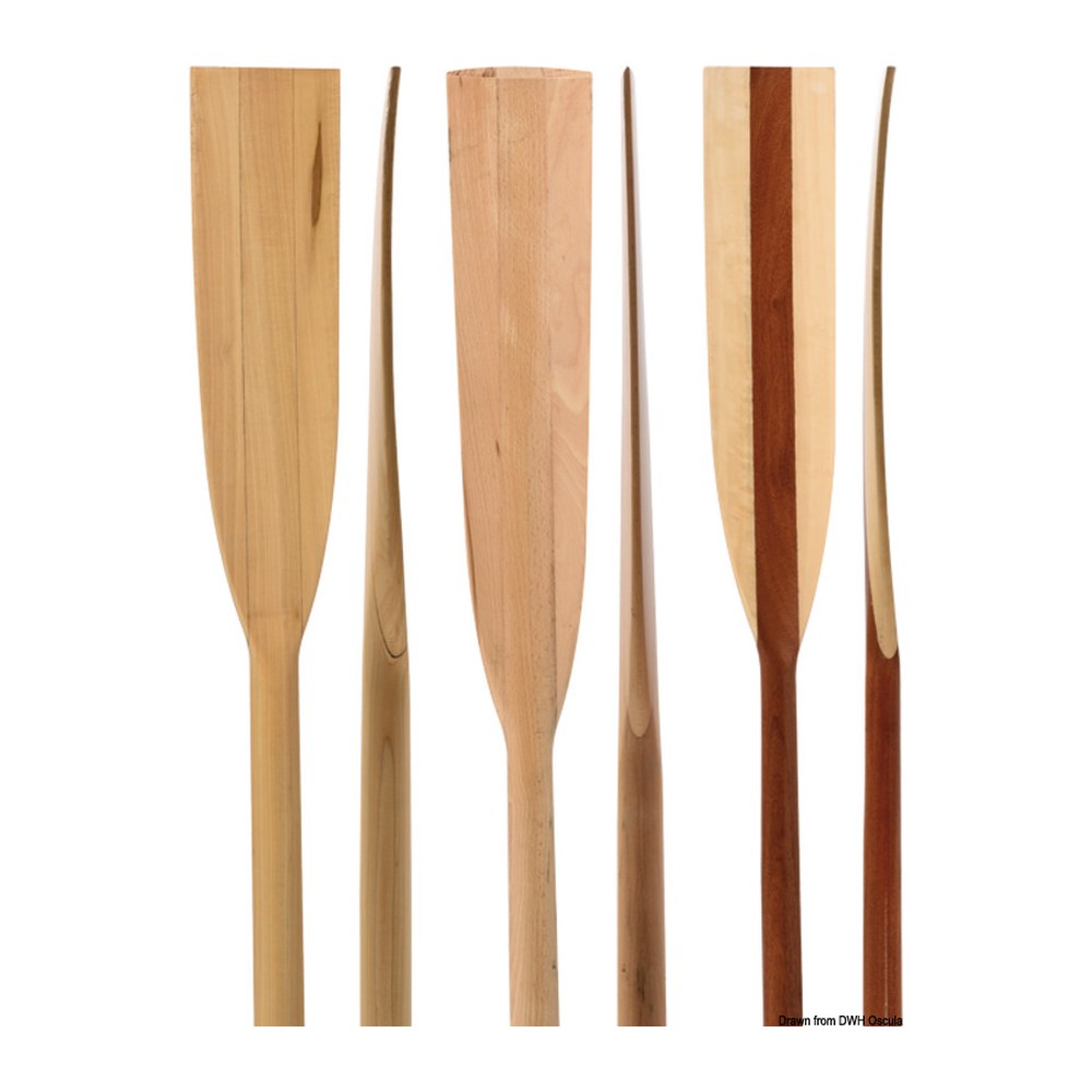 Mahogany oar 2.2 m x 38 mm - foto originale Osculati Srl