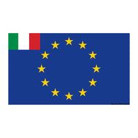 Flagge EU + Italien 30 x 45 cm