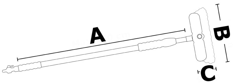 Osculati 2-angle telescopic brush 117/180 cm - foto originale Osculati Srl