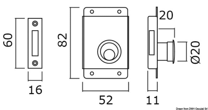 Yale lock left - foto originale Osculati Srl