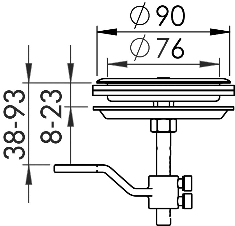 Lift and turn flush latch AISI316 without lock - foto originale Osculati Srl