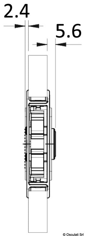 Southco Flush closure for entrance doors SS standard - foto originale Osculati Srl