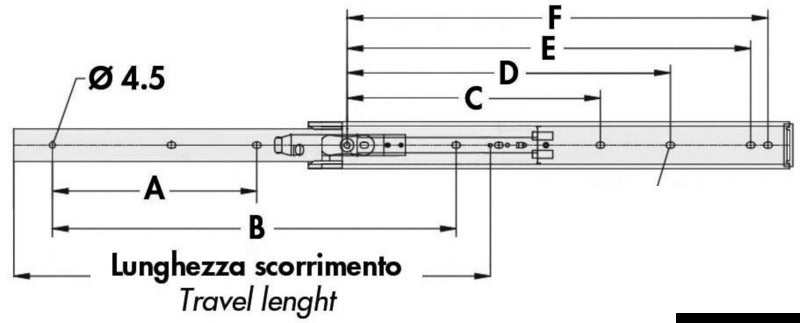 Sugatsune SS slide 304 mm - foto originale Osculati Srl