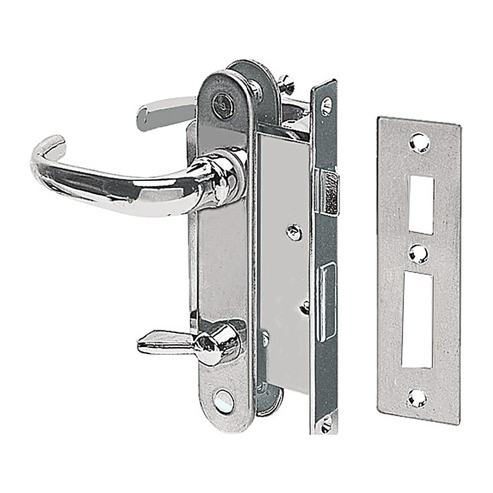 Chromed brass lock w/2 plates and handles left - foto originale Osculati Srl