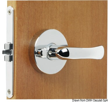 Recess-fit simple lock chromed brass 68x60x9 mm - foto originale Osculati Srl