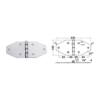 Bisagra grande 230x100 mm