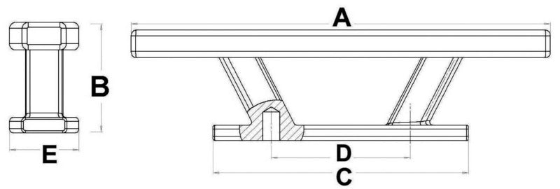 Nordik II cleat 203 mm - foto originale Osculati Srl