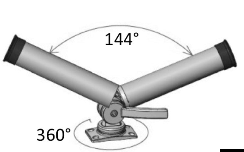 Portacanne orientabile in acciaio inox 316 per fissaggio su tubi - foto originale Osculati Srl