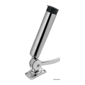 Adjustable rod holder in AISI 316 stainless steel for flat surface mounting - foto originale Osculati Srl