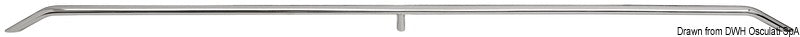 Handrail AISI316 20x40 mm 2080 mm - foto originale Osculati Srl
