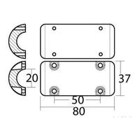 Tecnoseal Aluminium-Ersatzanode orig. Artikelnr. 140629