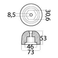 Tecnoseal Zink-Ersatzanode orig. Artikelnr. 501180