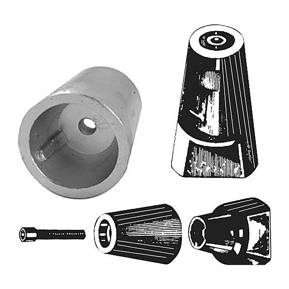Tecnoseal Ogive shaft anode w/zinc plate 45 mm 30x2 mm - foto originale Osculati Srl