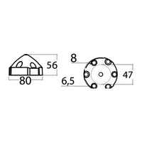 Tecnoseal Anodo compatibile con eliche Max-Prop 35/45 mm