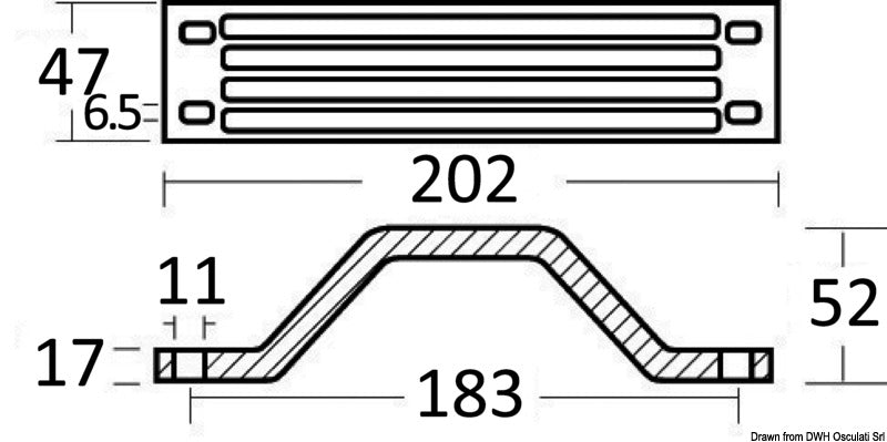 Tecnoseal Magnesium aanode for Yamaha 100/300 HP - foto originale Osculati Srl