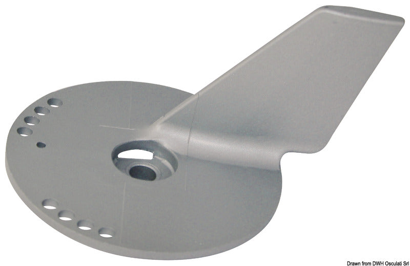 Tecnoseal Zinc fin anode Suzuki DF60/140 with bores - foto originale Osculati Srl