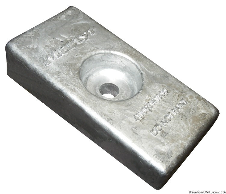 Tecnoseal Magnesium plate anode 75/225 HP 36 x 71 mm - foto originale Osculati Srl