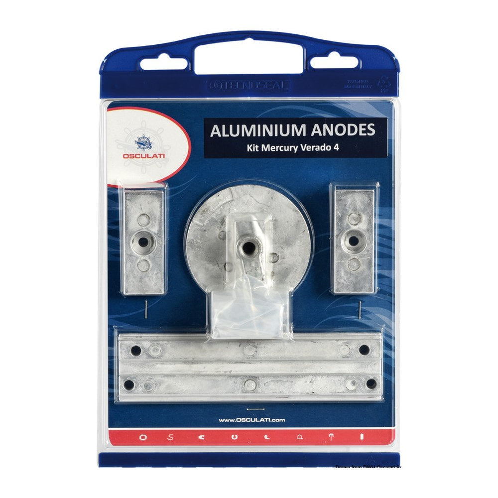 Osculati by Tecnoseal Anode kit for Mercury 4-pcs. zinc - foto originale Osculati Srl