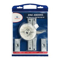 By Tecnoseal Kit de ânodos para Mercury F30/F40/F60 zinco