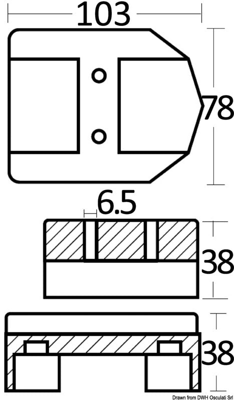 Tecnoseal Magnesium anode for Mercruiser sterndrive units - foto originale Osculati Srl