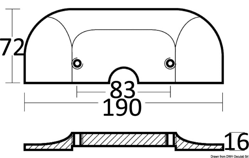 Tecnoseal Plate zinc anode for Alpha One in/outboards - foto originale Osculati Srl