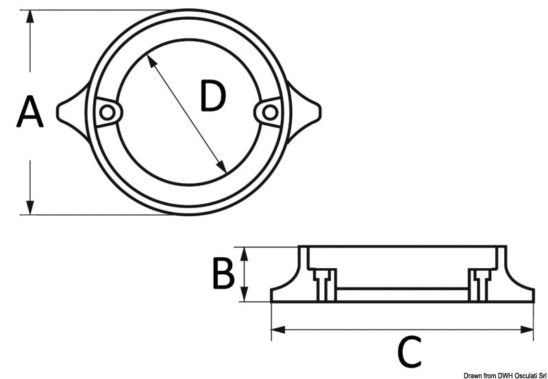 Tecnoseal Zinc anode for Volvo Penta Duo Prop 852182 - foto originale Osculati Srl