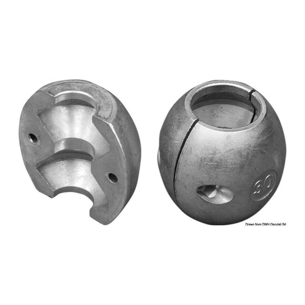 Tecnoseal Aluminium propeller shaft olive anode 30 mm - foto originale Osculati Srl
