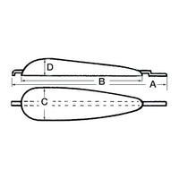 Tecnoseal Aluminium-Anode zum Verschweißen 2500 g