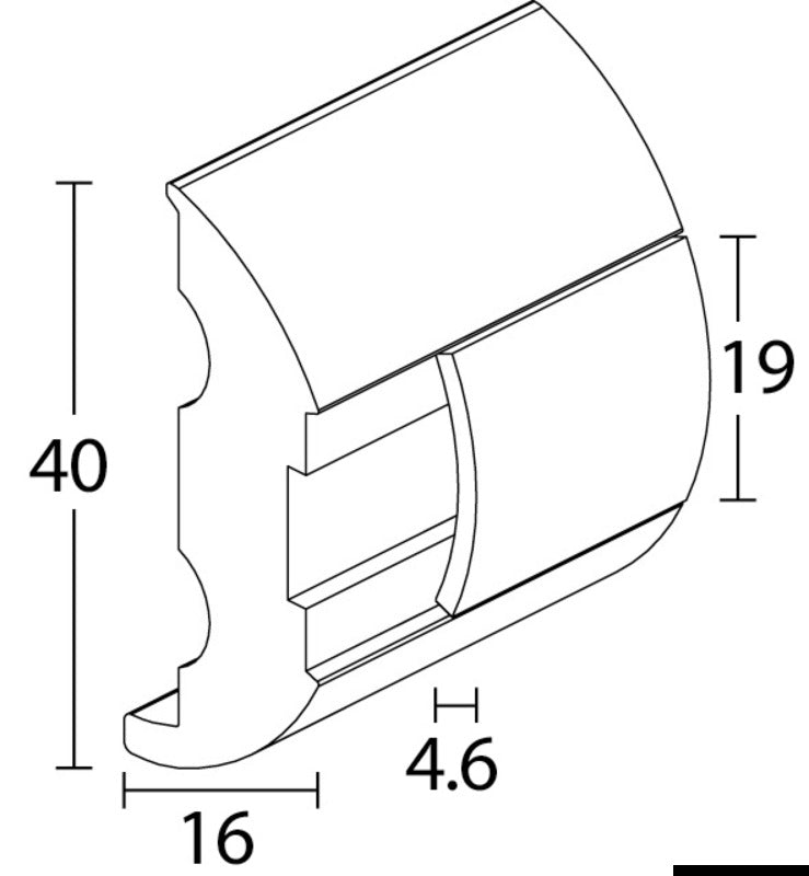 Douglas marine White PVC base for fender profile 20 deep-drawn (pack of 24) - foto originale Osculati Srl